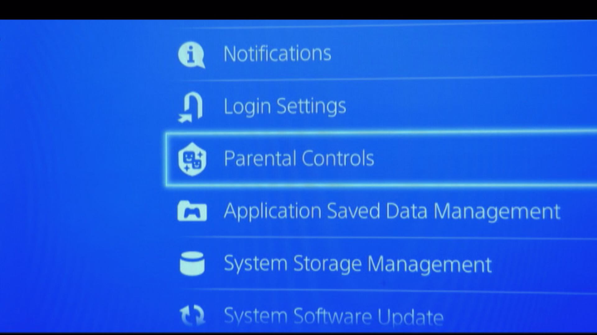 Parental controls on playstation sales 4