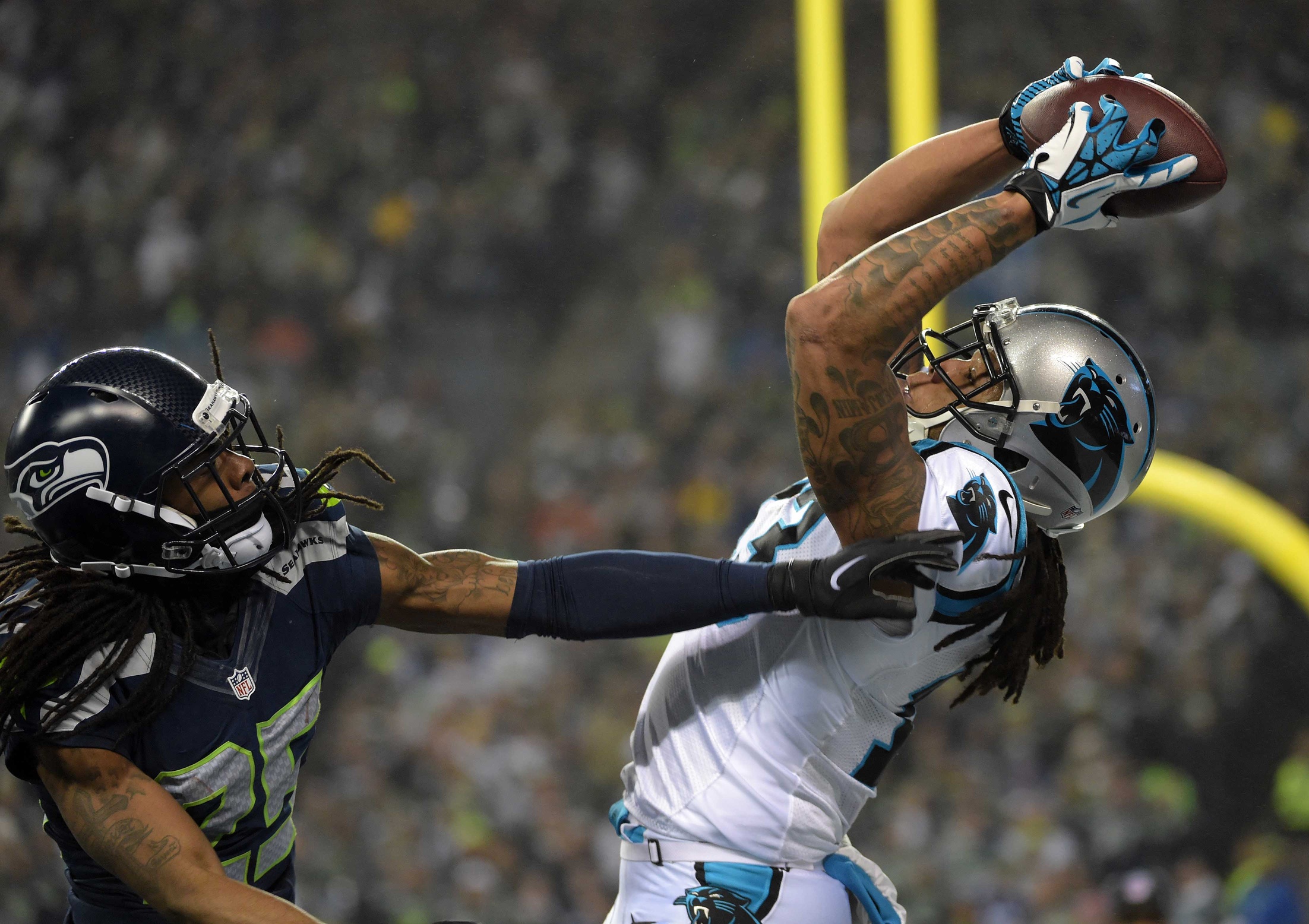 Carolina Panthers wide receiver Kelvin Benjamin (13) makes a