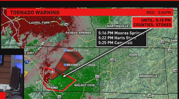Timeline As Storms Move Into The Piedmont Triad | wfmynews2.com