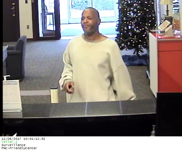 Greensboro Police Looking For Bank Robbery Suspect | wfmynews2.com