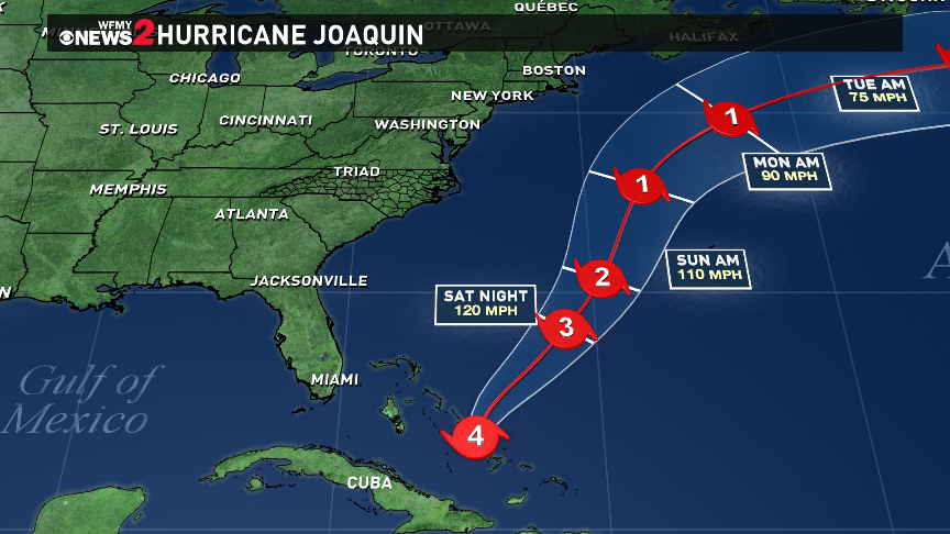 Hurricane Joaquin A Category 4 Storm Turning North | wfmynews2.com